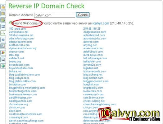 reverse ip domain check
