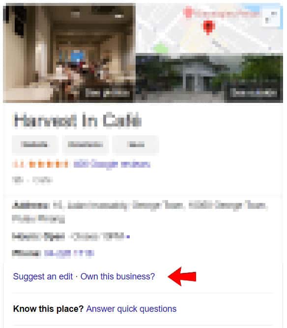 Unclaimed Google My Business Listing 