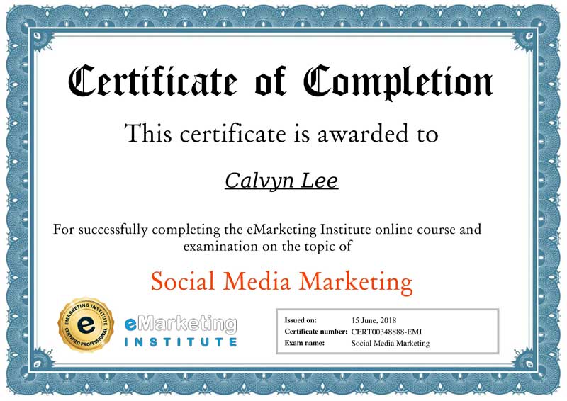 Social Media Marketing Certificate