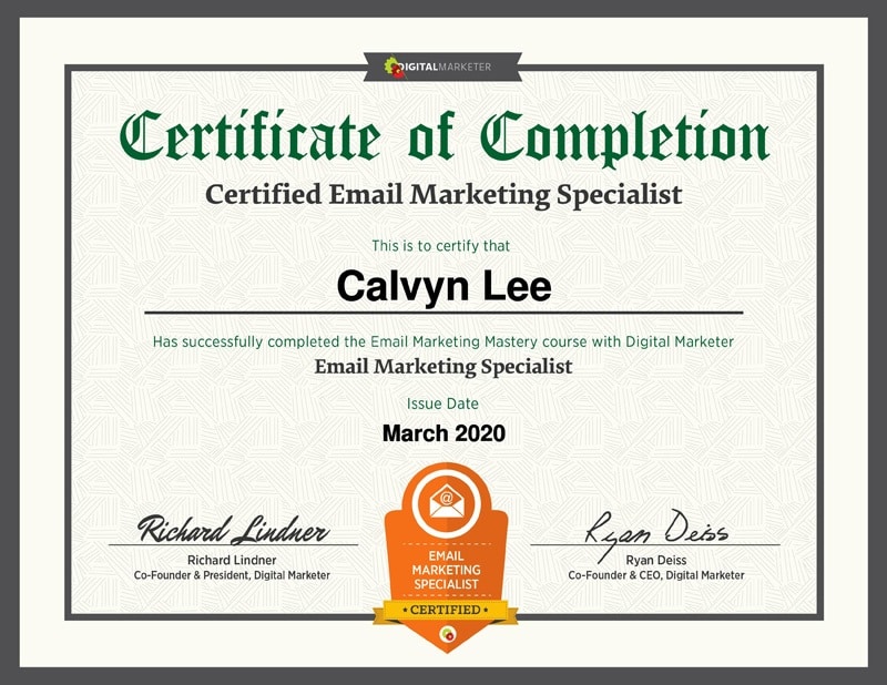 Email Marketing Specialist Certificate