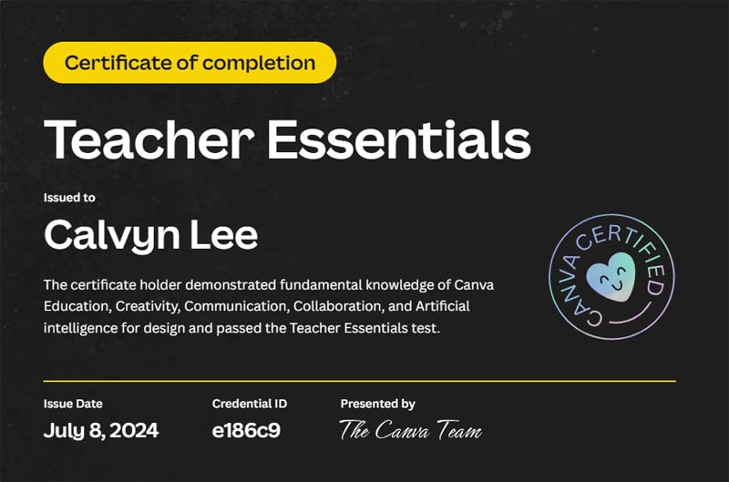 Canva Certified Teacher Essentials