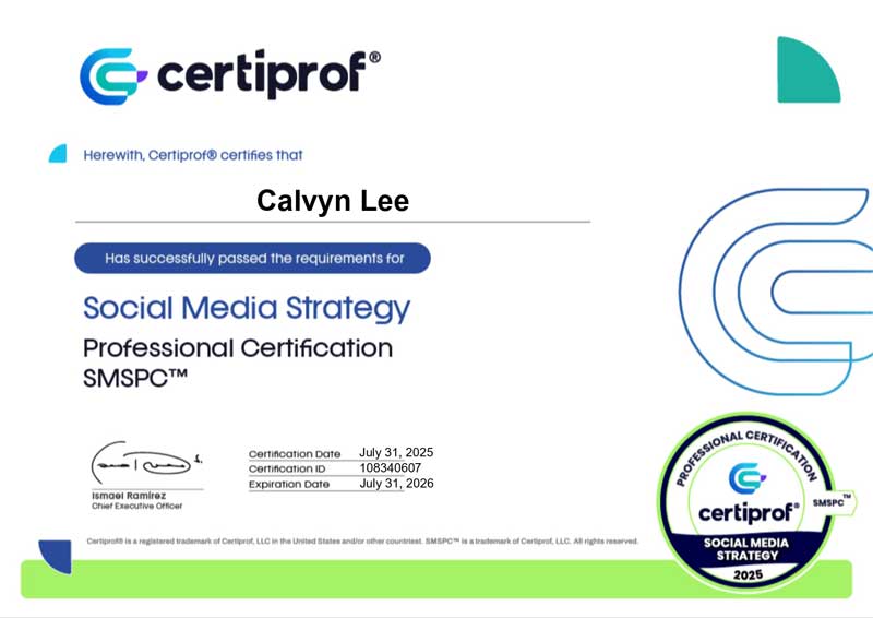 Certiprof Social Media Strategy Professional Certification (SMSPC)