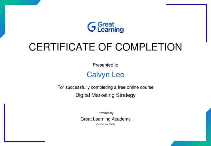 Digital Marketing Strategy Certificate