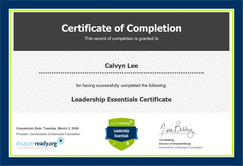 Leadership Essential Certificate