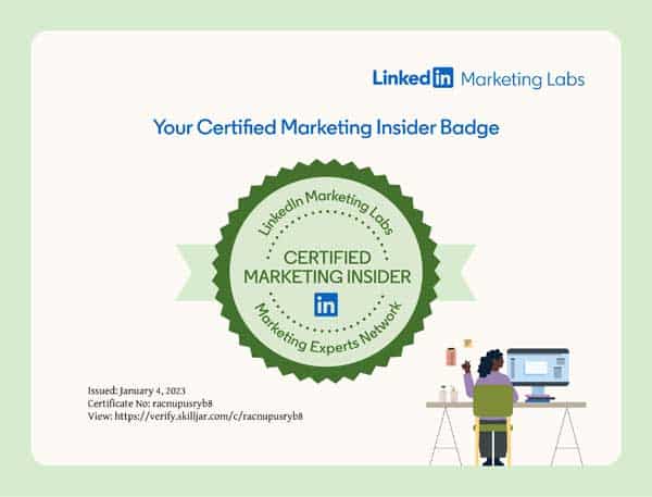 LinkedIn Certified Marketing Insider