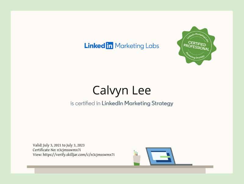LinkedIn Marketing Strategy Certificate